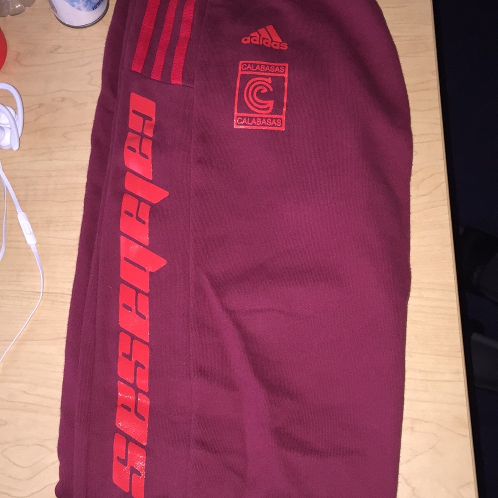 Adidas Yeezy Calabasas Red Sweatpants